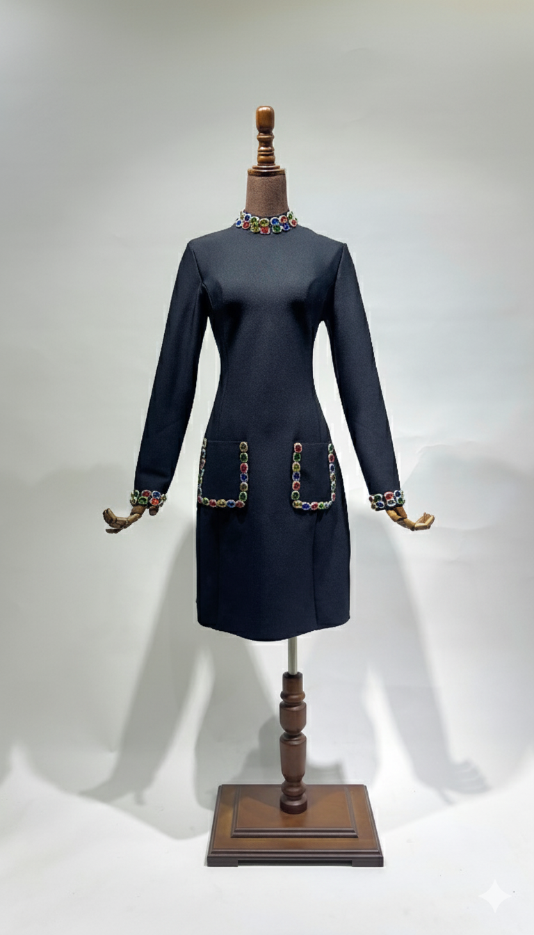 فستان اسود قصير