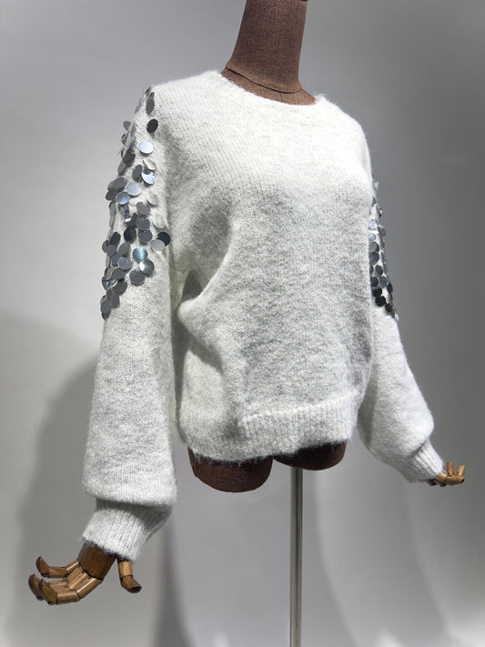 بلووزة صوف مع ترتر