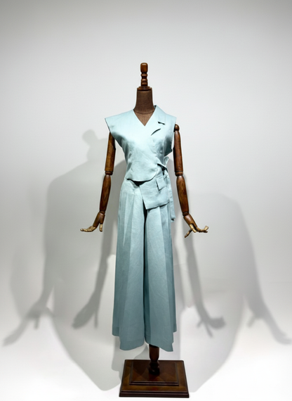 بدلة لينن حفر بنطلون