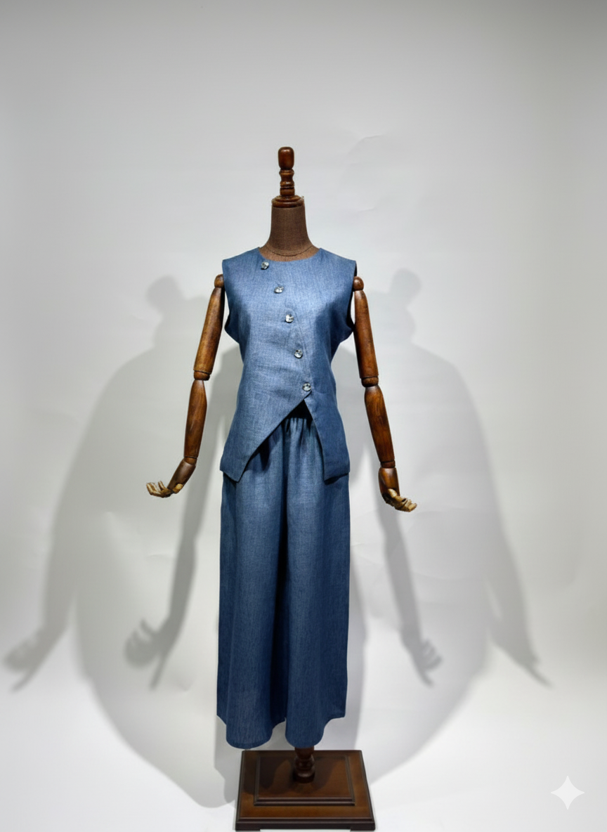 بدلة لينن حفر بنطلون