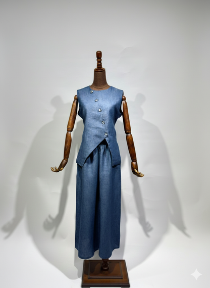 بدلة لينن حفر بنطلون