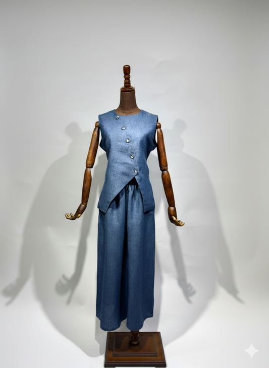 بدلة لينن حفر بنطلون