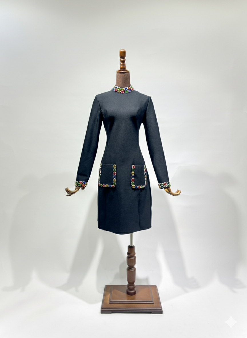 فستان اسود قصير