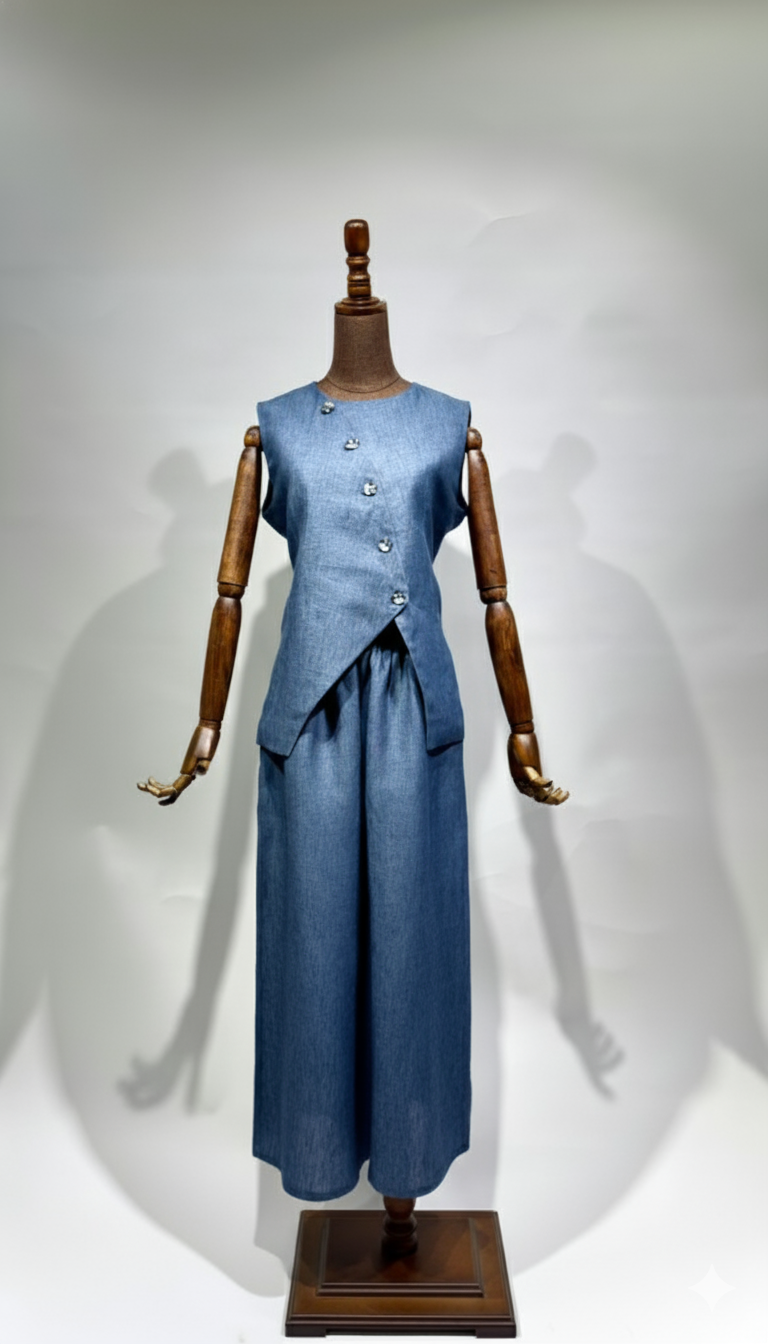 بدلة لينن حفر بنطلون