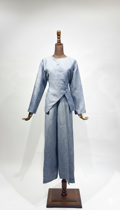 بدلة لينن قميص + بنطلون