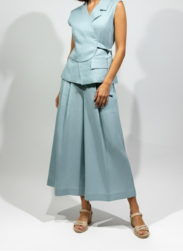 بدلة لينن حفر بنطلون