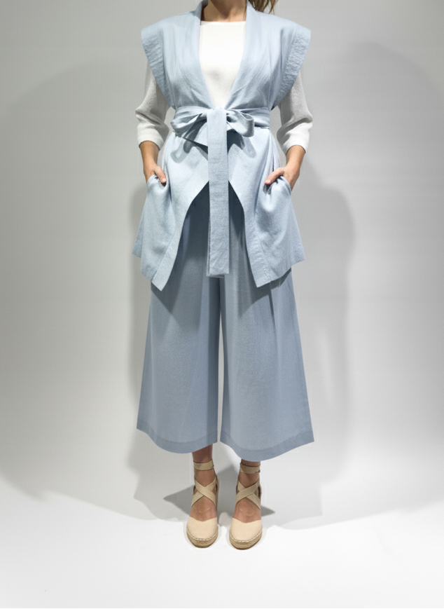 بدلة لينن حفر مع بنطلون