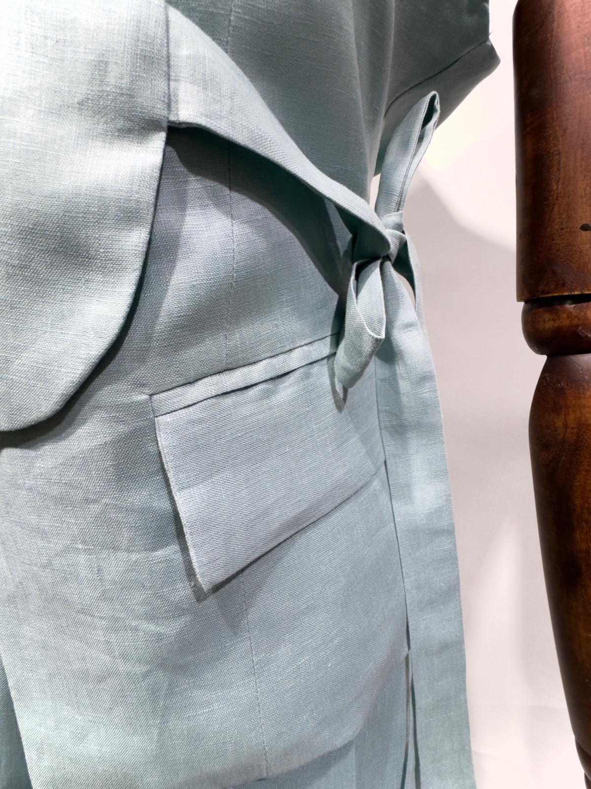 بدلة لينن حفر بنطلون