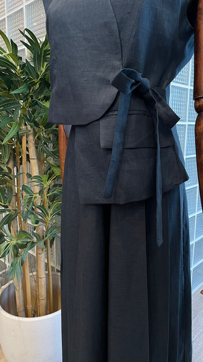 بدلة لينن حفر بنطلون