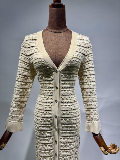 فستان كم طويل ازرار