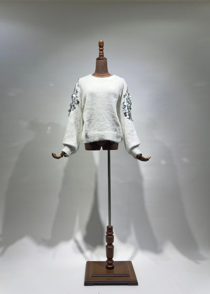 بلووزة صوف مع ترتر